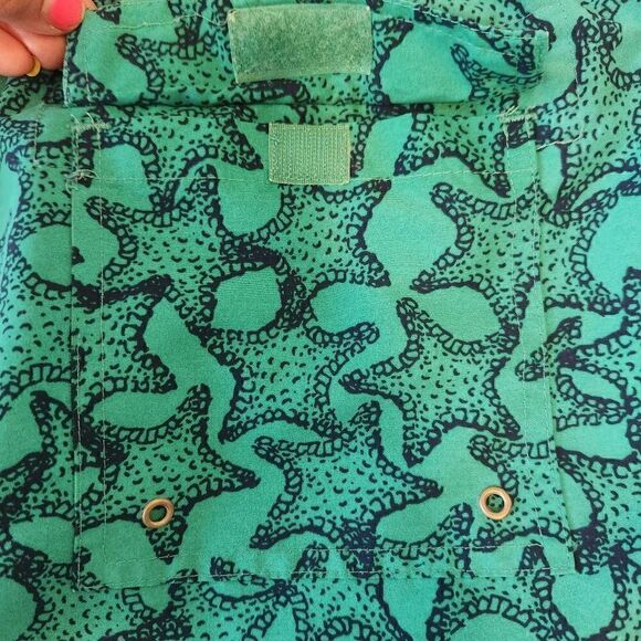Brooks Brothers Swim Shorts Men's XXL Star Fish Trunks Green and Blue - Picture 4 of 4